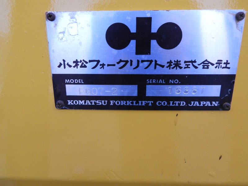 KOMATSU FG07-2 700kg Gas/LPG Forklift in Gunma